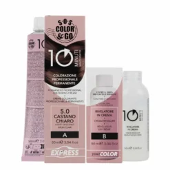 Alama Sos Color & Go 5.0 castano chiaro - Colorazione permanente in 10 minuti, 90 ml + 90 ml
