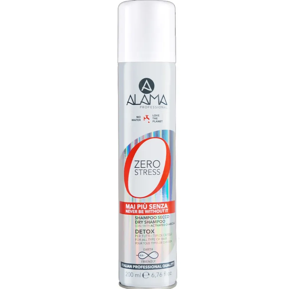 Alama Zero Stress - Shampoo Secco Detox per tutti i tipi di Capelli, 200ml