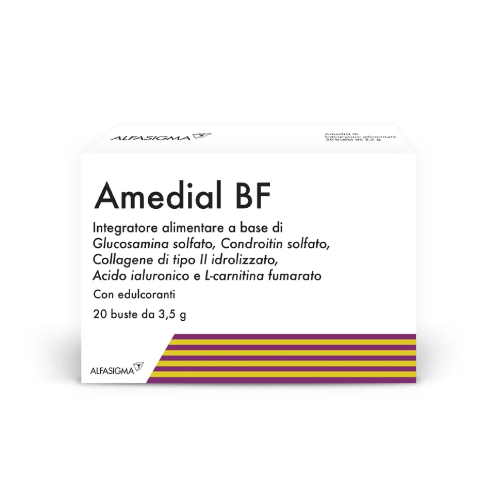 Alfasigma Amedial BF Integratore per il Benessere della Cartilagine, 20 Buste