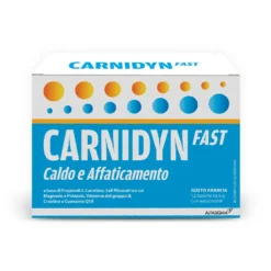 Alfasigma Carnidyn Fast - Integratore per il tono muscolare e il reintegro idrosalino, 12 bustine