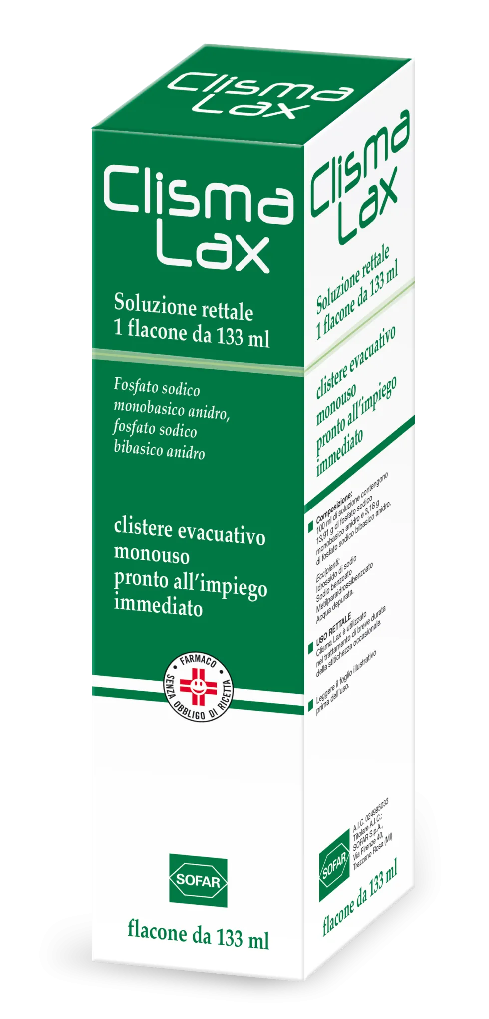 Alfasigma Clismalax Soluzione Rettale Trattamento Stitichezza Occasionale, 133ml