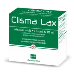 Alfasigma Clismalax Soluzione Rettale Trattamento Stitichezza Occasionale, 4 Flaconi da 133ml