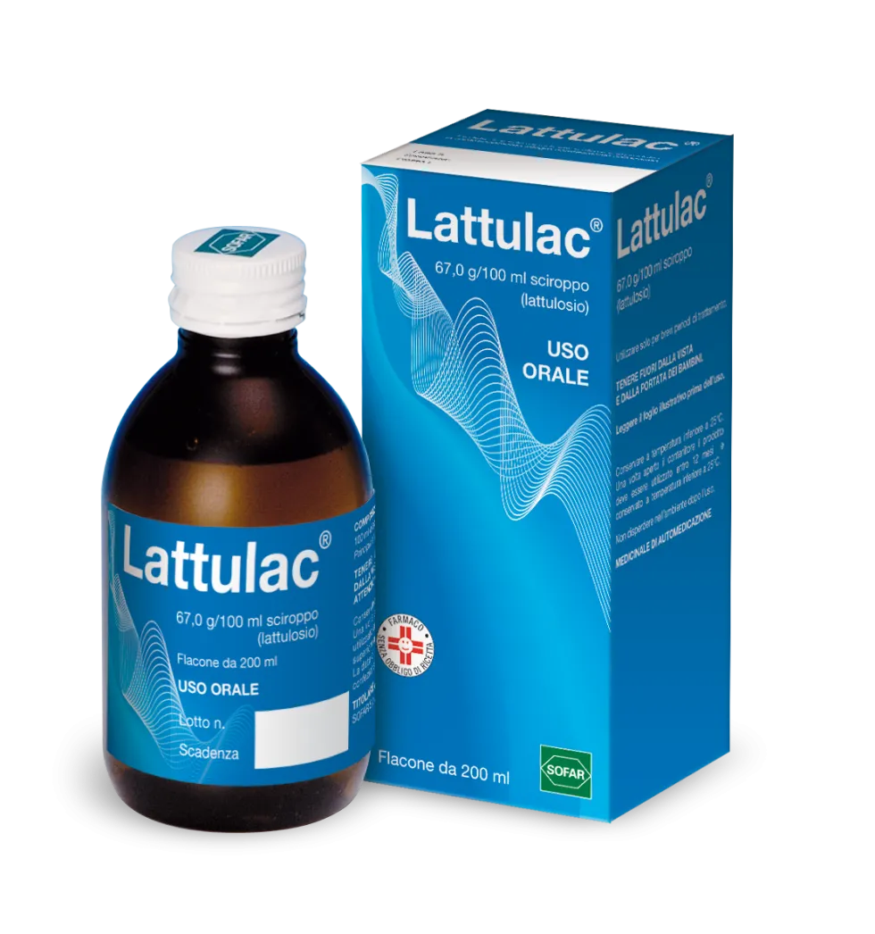 Alfasigma Lattulac Sciroppo 67g/100ml Trattamento Stitichezza Occasionale, 200ml