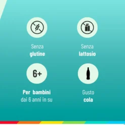 Alfasigma NeoBorocillina Gola Junior Gusto Cola - Pastiglie gommose per il mal di gola, 15 pastiglie
