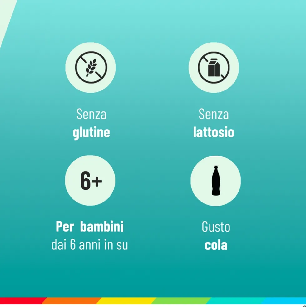 Alfasigma NeoBorocillina Gola Junior Gusto Cola - Pastiglie gommose per il mal di gola, 15 pastiglie