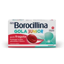 Alfasigma NeoBorocillina Gola Junior Gusto Fragola, 15 Pastiglie Gommose