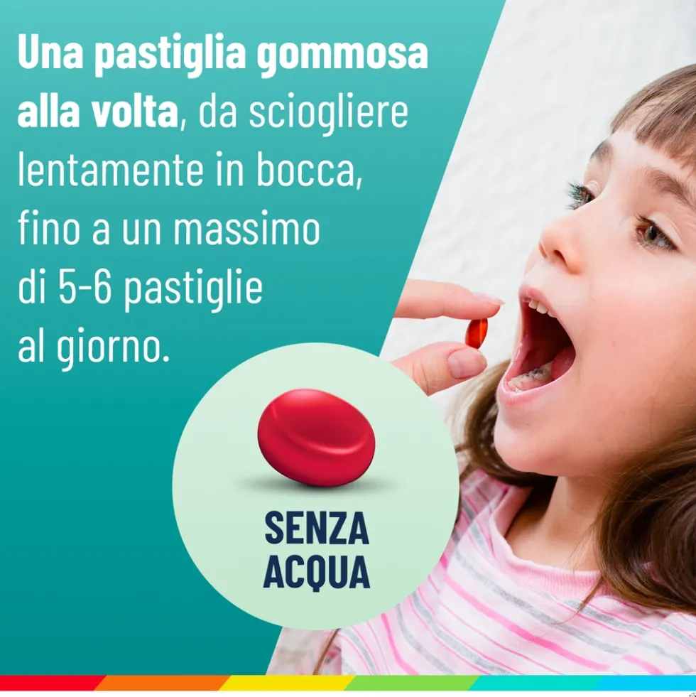 Alfasigma NeoBorocillina Gola Junior Gusto Fragola, 15 Pastiglie Gommose