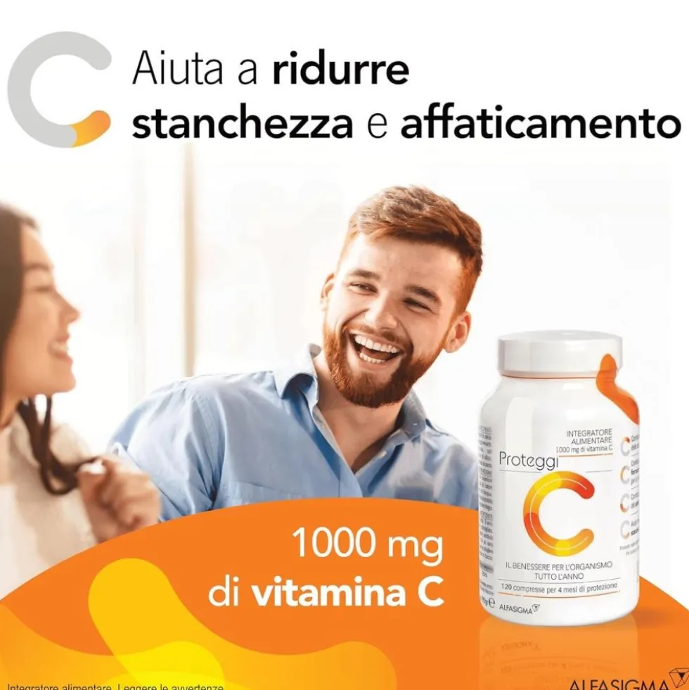 Alfasigma Proteggi C Integratore 1000mg Vitamina C, 120 Compresse