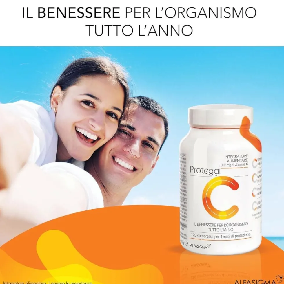 Alfasigma Proteggi C Integratore 1000mg Vitamina C, 120 Compresse