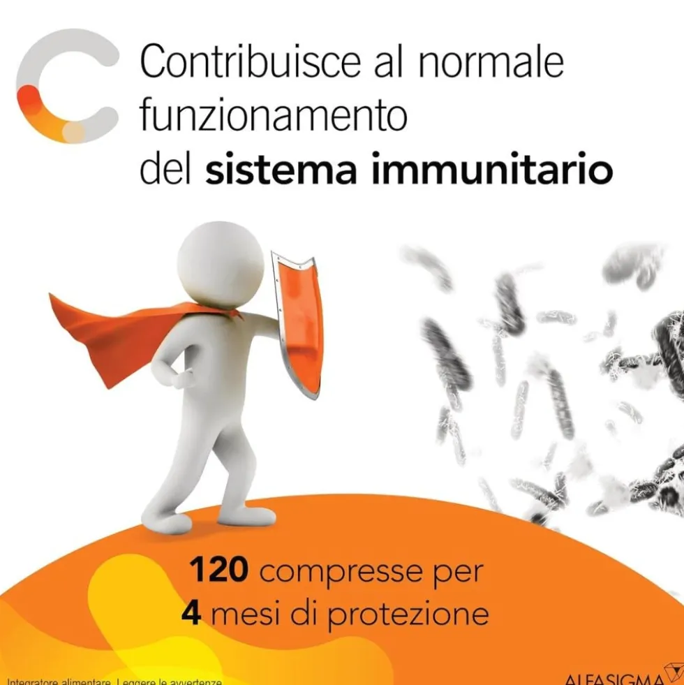 Alfasigma Proteggi C Integratore 1000mg Vitamina C, 120 Compresse