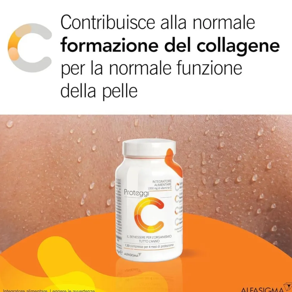 Alfasigma Proteggi C Integratore 1000mg Vitamina C, 120 Compresse