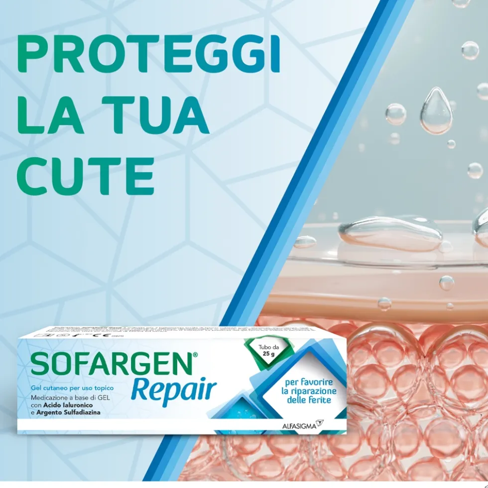 Alfasigma Sofargen - Repair Gel Cutaneo per Uso Topico, 25g