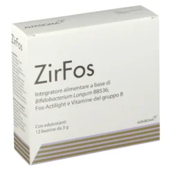 Alfasigma ZirFos - Alfa Wassermann integratore bustine per la flora intestinale, 12 bustine