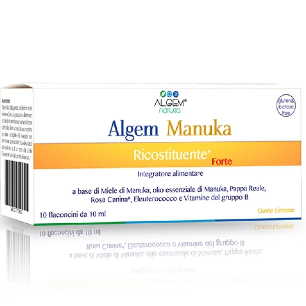 Algem Natura Manuka Ricostituente Forte - Integratore ricostituente Algem Manuka, 10 flaconcini