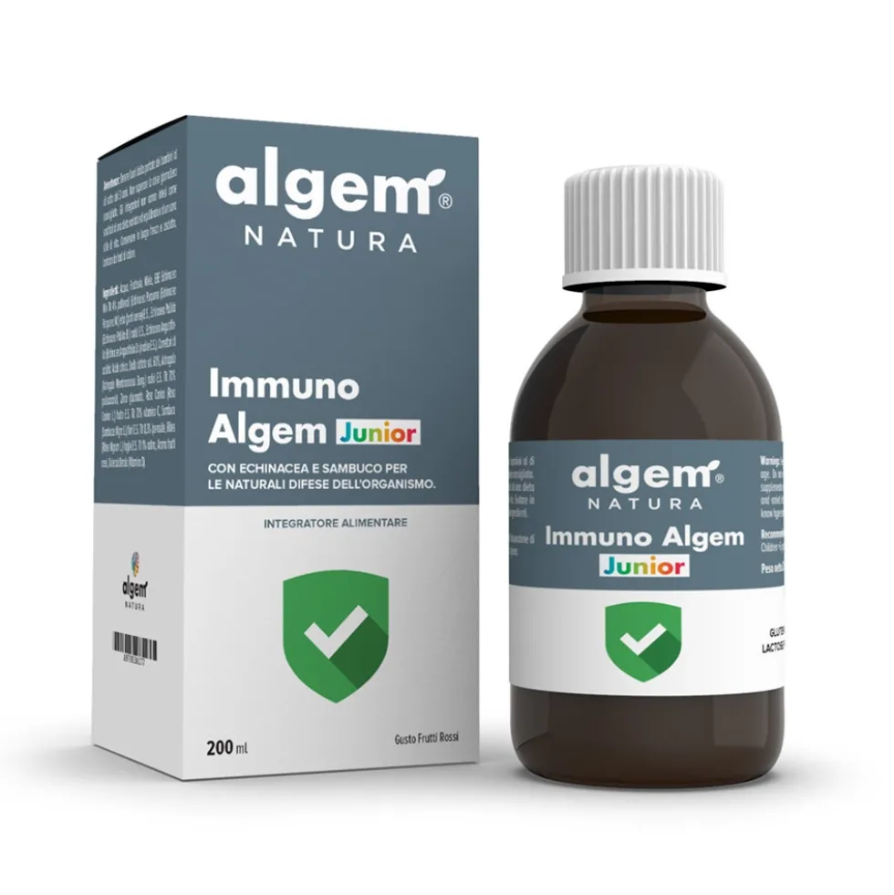 Algem Natura Total - Immuno Algem Junior Integratore Alimentare, 200ml
