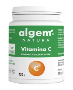 Algem Natura Vitamina C 1000mg - Integratore in polvere per il sistema immunitario, 120 g