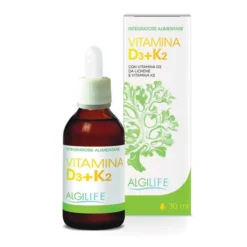 Algilife Vitamina D3 + K2 Gocce - Integratore per il mantenimento di ossa e muscoli, 30 ml