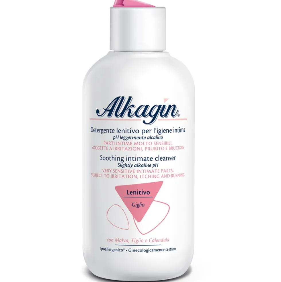 Alkagin Detergente Intimo Lenitivo con Giglio a pH Leggermente Alcalino, 400ml