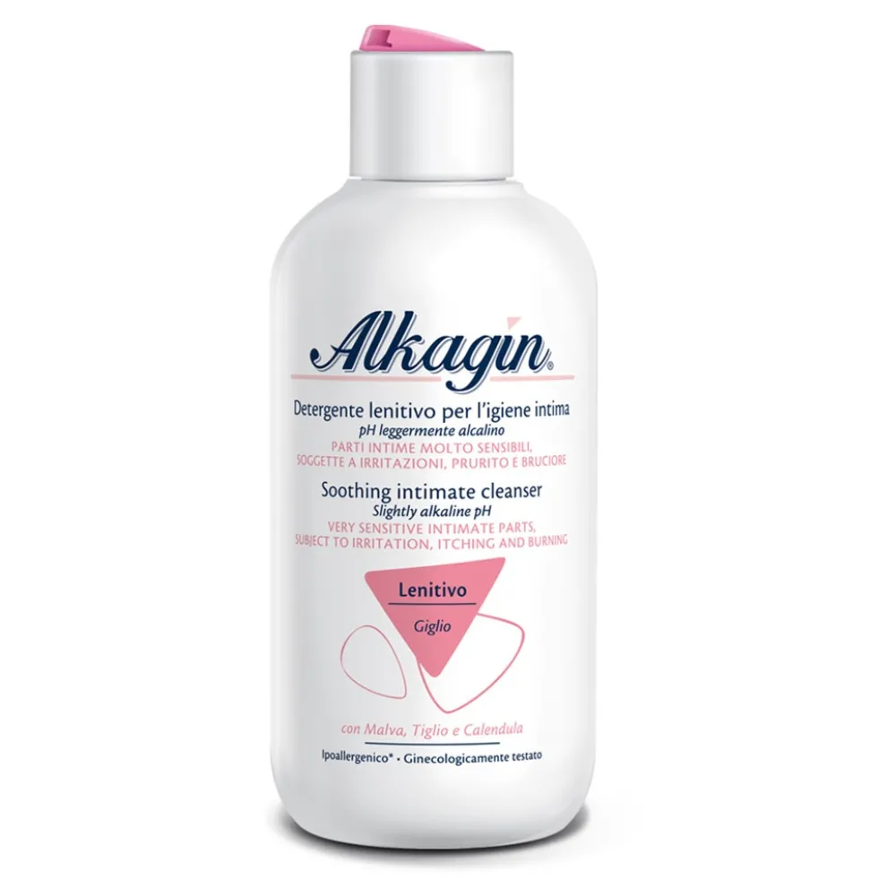 Alkagin Detergente Intimo Lenitivo con Giglio a pH Leggermente Alcalino, 250ml