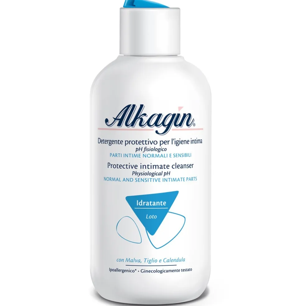 Alkagin Detergente Intimo Protettivo Idratante con Loto a pH Fisiologico, 400ml