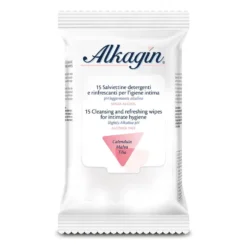 Alkagin Salviette Detergenti e Rinfrescanti Igiene Intima, 15 Salviettine