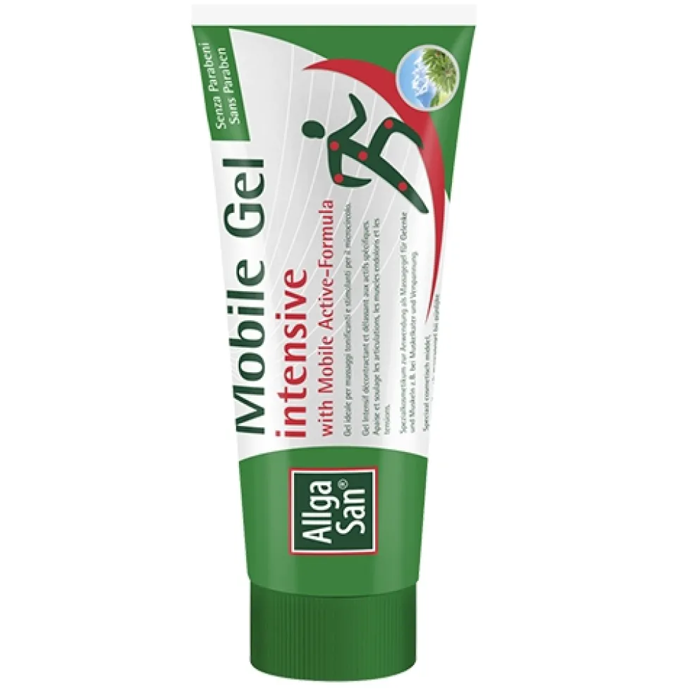 Allga San Mobile Gel Intensive - Gel da massaggio defaticante per muscoli e articolazioni, 100 ml