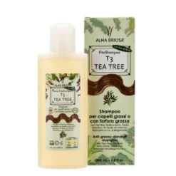Alma Briosa FitoShampoo T3 Tea Tree Shampoo Forfora Grassa, 200ml
