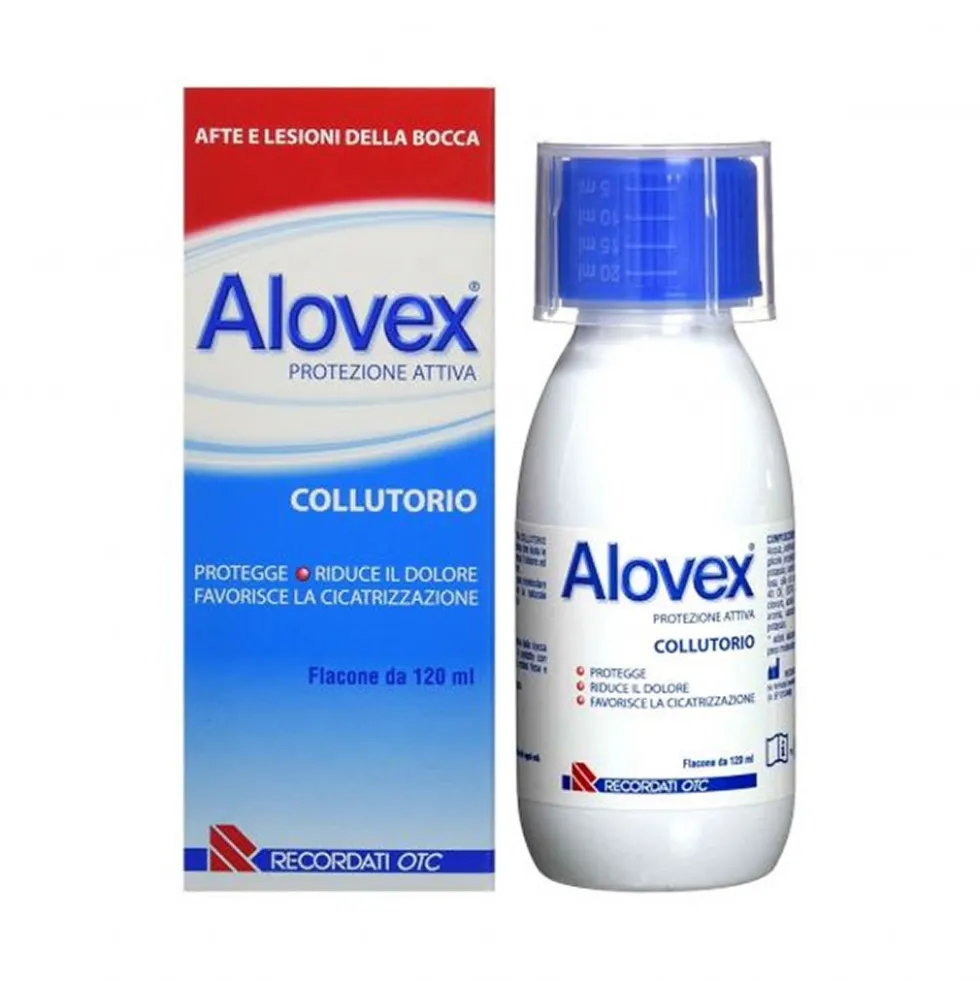 Alovex Protezione Orale Collutorio Lenitivo Lesioni Mucosa Orale, 120ml
