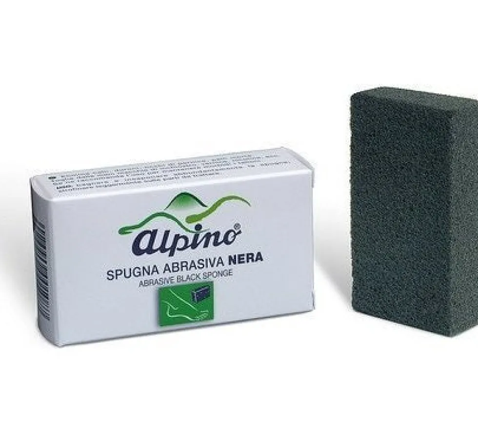 Alpino Spugna abrasiva nera - Spugna esfoliante per la pelle indurita e le callosità, 1 unità