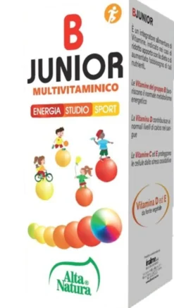 Alta Natura B Junior Multivitaminico Integratore Energia Sport e Studio, 100ml