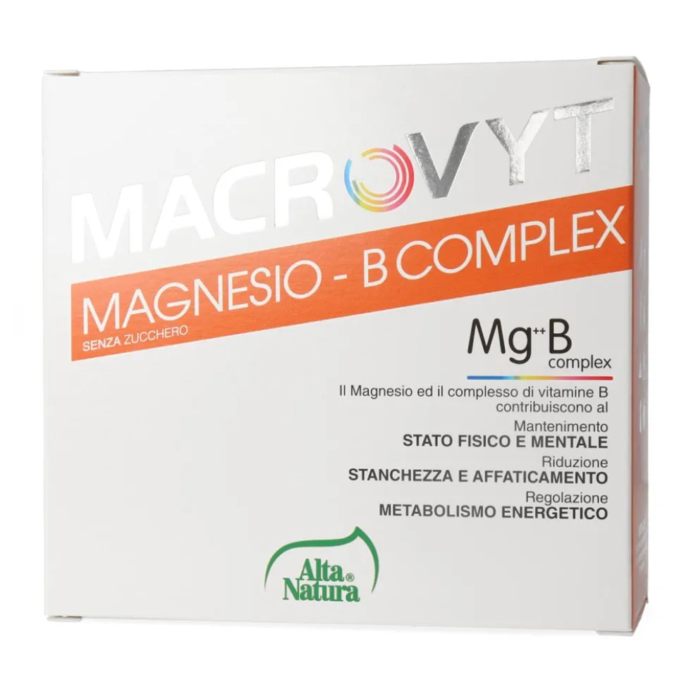 Alta Natura Macrovyt - Magnesio B Complex Integratore Alimentare, 18 Bustine