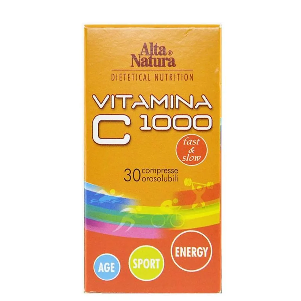 Alta Natura Macrovyt Vitamina C 1000 Fast & Slow - Integratore per le difese, 30 compresse