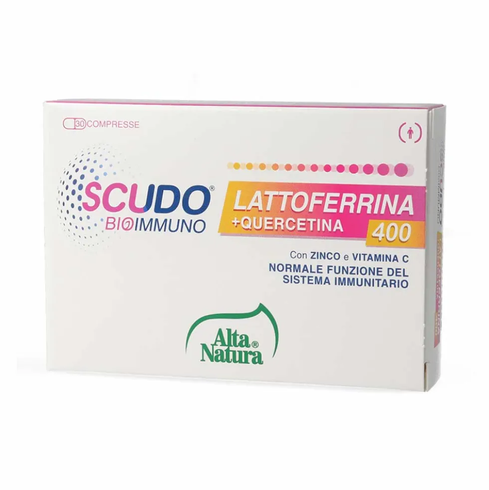 Alta Natura Scudo - Integratore Lattoferrina 400 + Quercetina, 30 Compresse