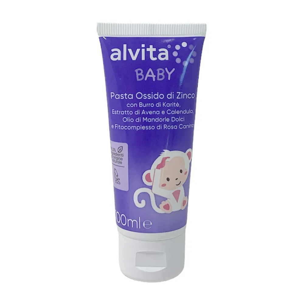 Alvita Baby - Pasta Ossido di Zinco Cambio Pannolino, 100ml