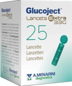 A. Menarini Diagnostics Glucoject EX 33G - Lancette sterili monouso per prelievo capillare, 25 pezzi