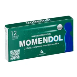 Angelini Momendol 220mg Naprossene Sodico Antidolorifico, 12 Compresse Rivestite con Film