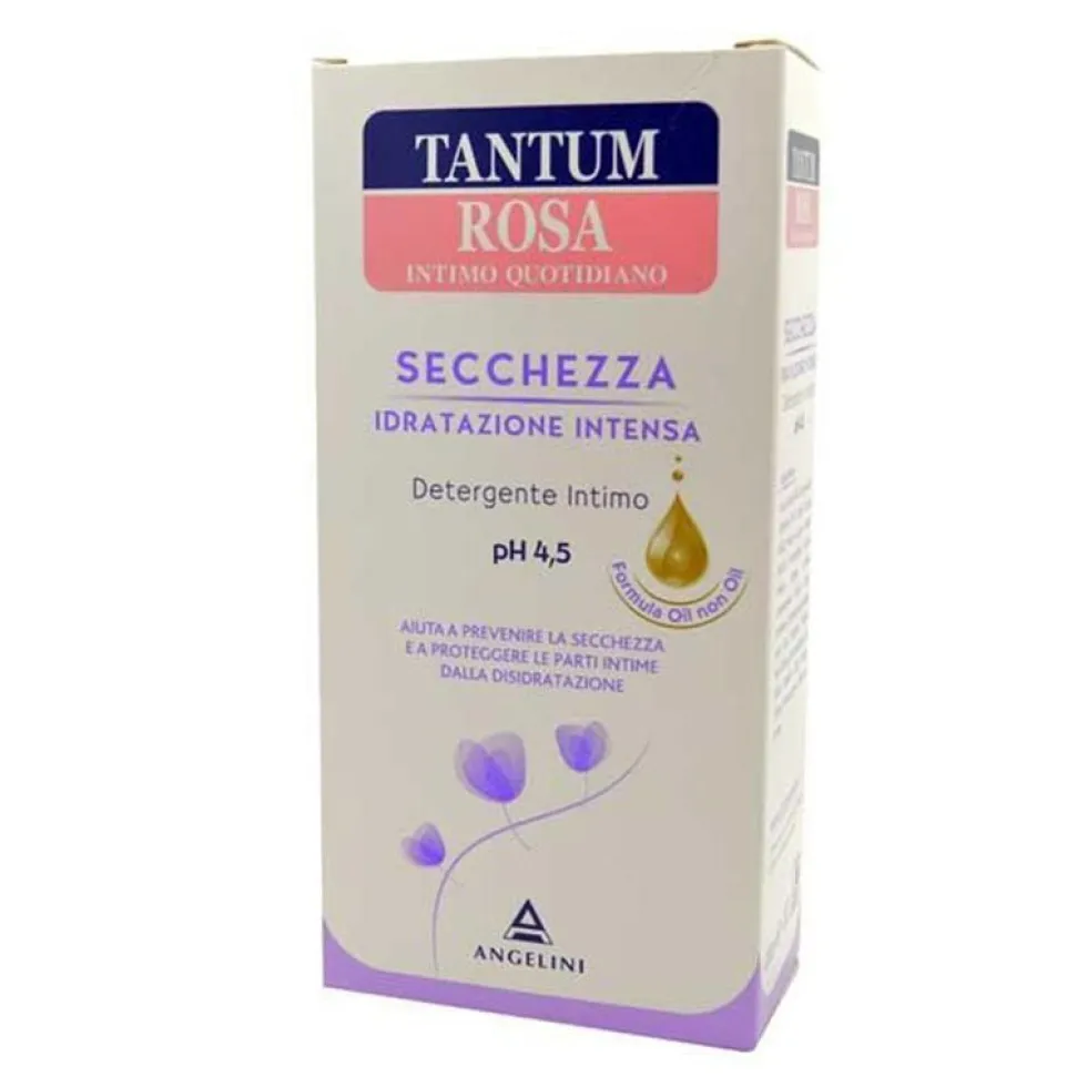 Angelini Tantum Rosa Secchezza - Detergente intimo per l'idratazione intensa, 200 ml