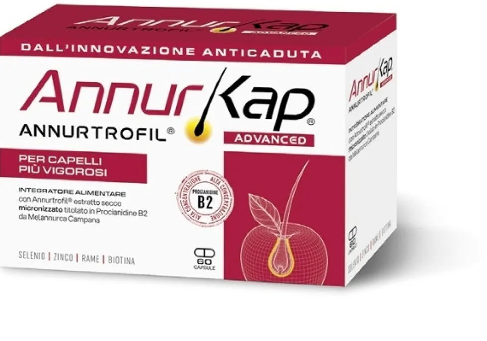 Annurkap Advanced Integratore alimentare per il benessere dei capelli, 60 capsule