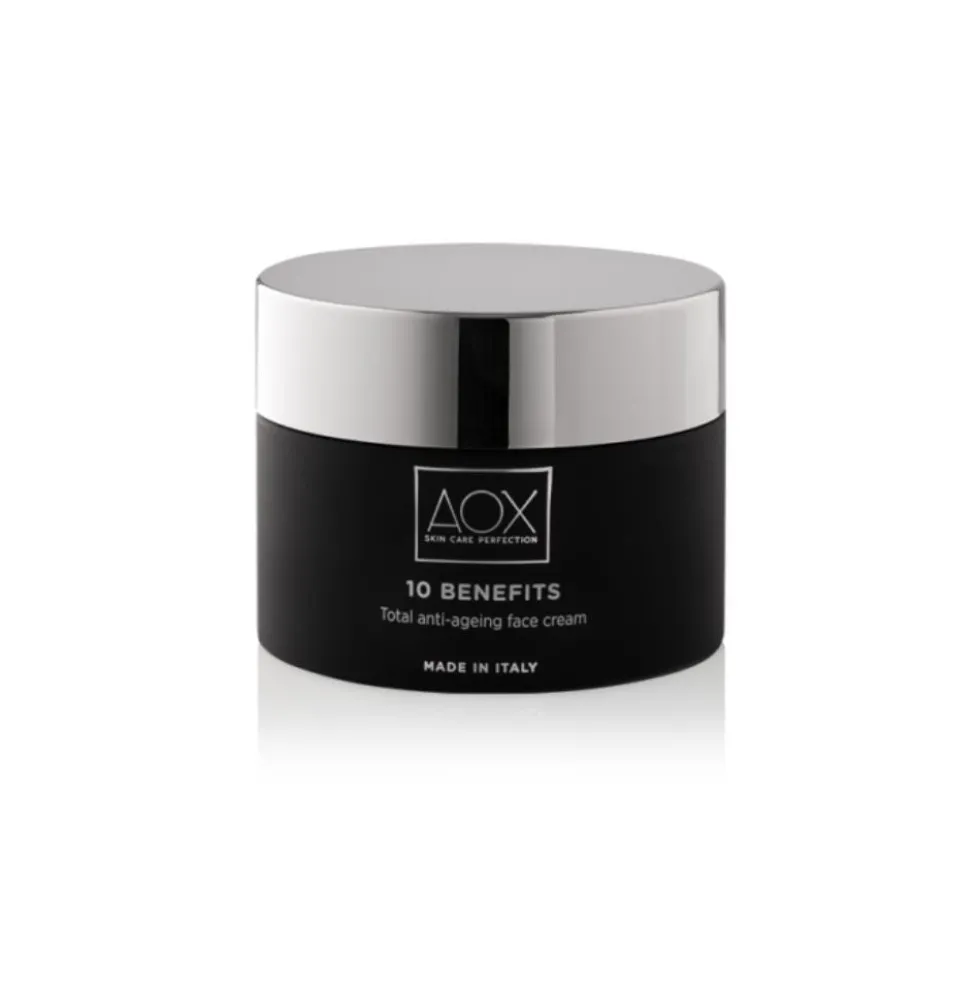 AOX Ten Benefits Crema Viso Anti Età, 50ml