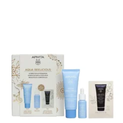 Apivita Aqua Beelicious - Cofanetto viso per l'idratazione e la detersione, 3 pezzi
