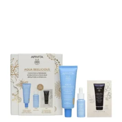 Apivita Aqua Beelicious - Cofanetto regalo per l'idratazione e detersione del viso, 3 pezzi