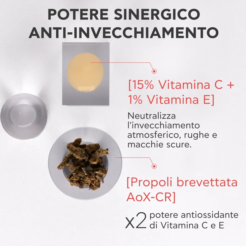 Apivita C15 Propolis Correct - Siero viso alla vitamina C contro le rughe e le macchie, 30 ml