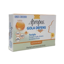 Apropos Gola Defens Pro - Pastiglie all'arancia per lenire e proteggere la gola, 20 pastiglie