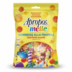 Apropos Melle - Caramelle gommose con propoli e frutta ad azione lenitiva per la gola, 50 g
