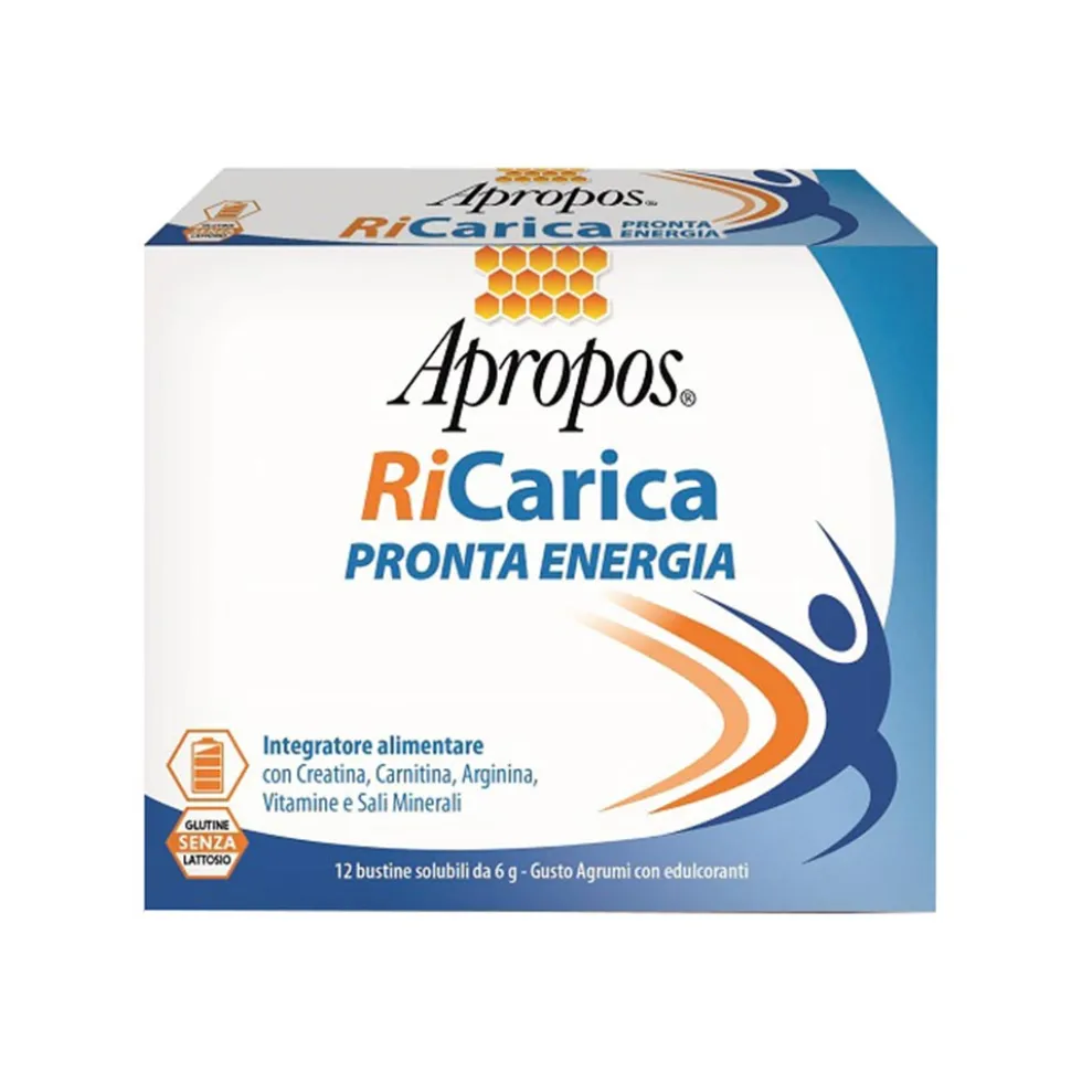 Apropos RiCarica Pronta Energia Integratore Alimentare, 12 Bustine