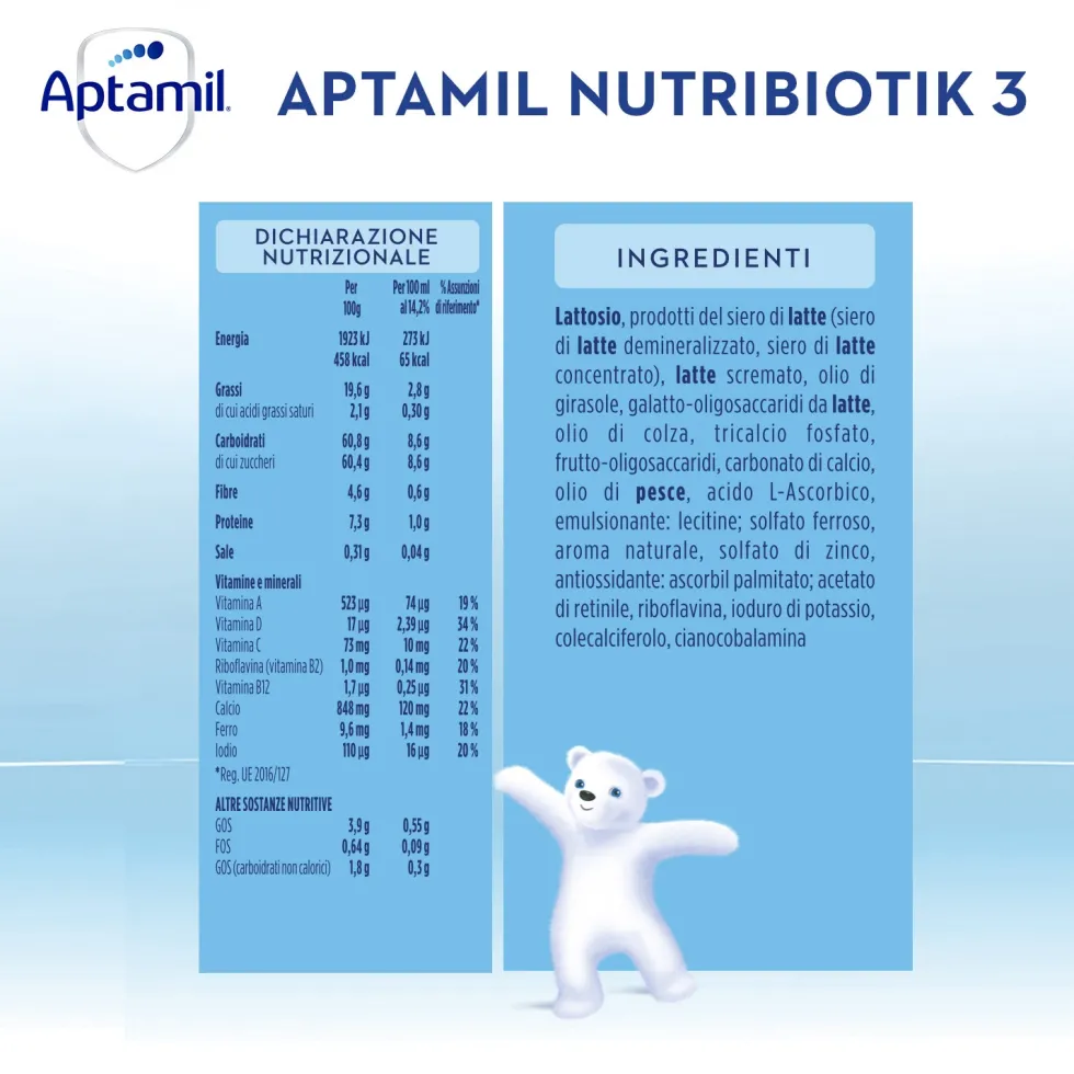 Aptamil 3 Latte di Crescita Latte in Polvere dal 12° al 24° Mese Compiuto, 750g