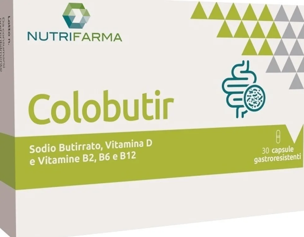 Aqua Viva Nutrifarma Colobutir - Integratore per la mucosa intestinale e le difese immunitarie, 30 capsule