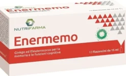 Aqua Viva Nutrifarma - Enermemo Integratore per la memoria e le funzioni cognitive, 10 flaconcini da 10 ml