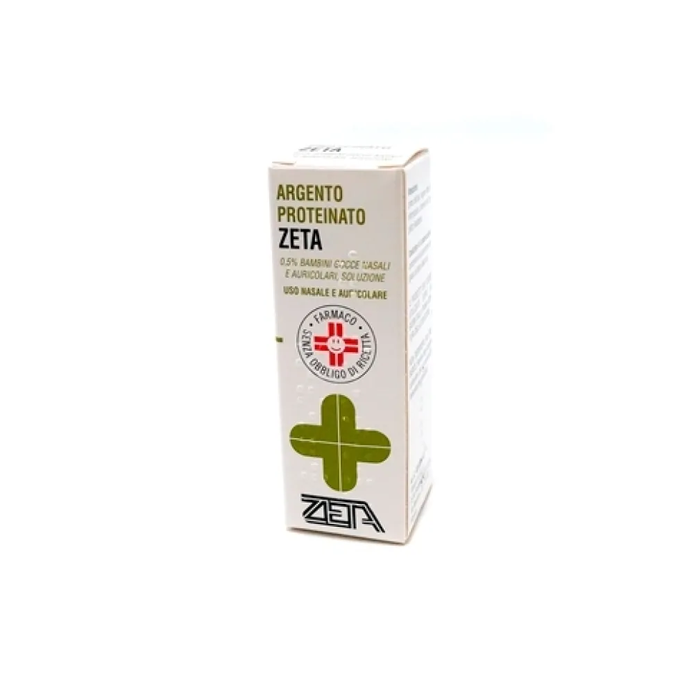 Argento Proteinato Zeta Farmaceutici 0,5% Gocce Nasali E Auricolari, Soluzione Flacone 10 Ml