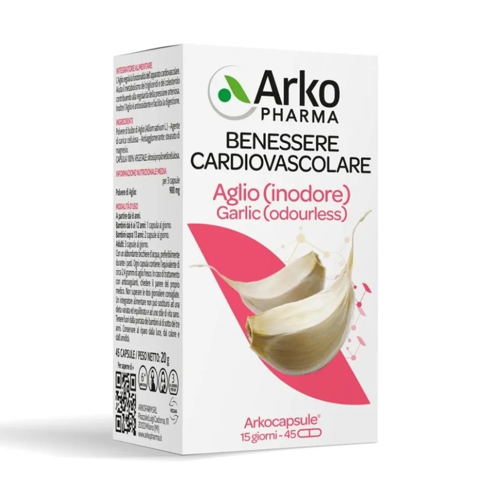 Arkopharma Arkocapsule Aglio Integratore Pressione Sanguigna, 45 capsule